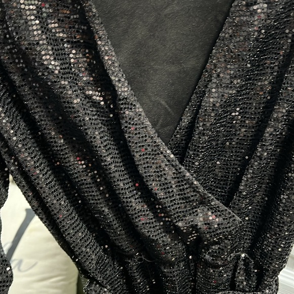 JM Studio Black sequin dress, size 10P - Picture 9 of 13